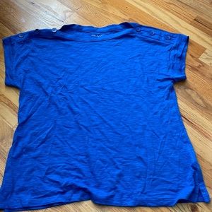 Talbots button shoulder tee